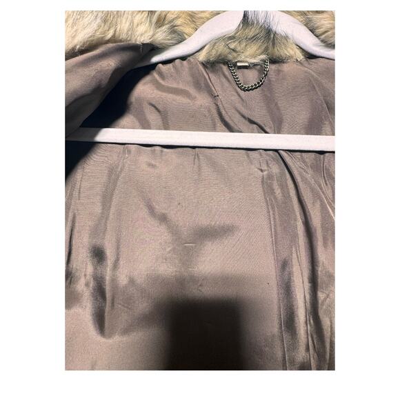 VTG REAL FOX FUR COAT WOMENS 40 brown beige Luxury mob wife - Picture 11 of 17